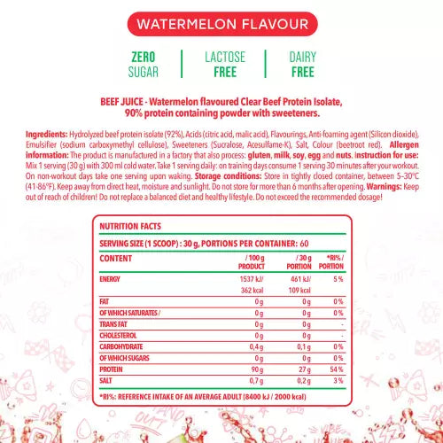 Nanosupps Protein Water Clear Beef Protein Isolate 1800g