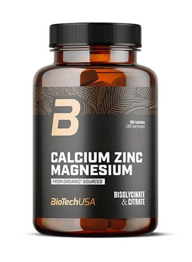 BioTech Calcium Zinc Magnesium from organic sources90 Tablets