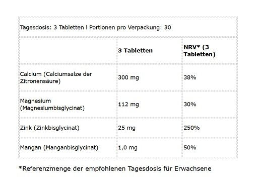 BioTech Calcium Zinc Magnesium from organic sources90 Tablets