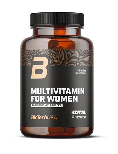 BioTech Multivitamin for Women from organic sources60 Tablets