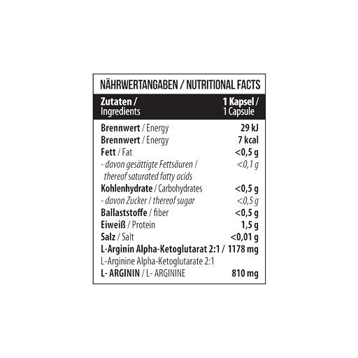 MST - Arginine AAKG 1178mg 60 Capsules
