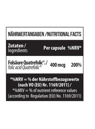 MST - Folate 400 Quatrefolic 90 Capsules