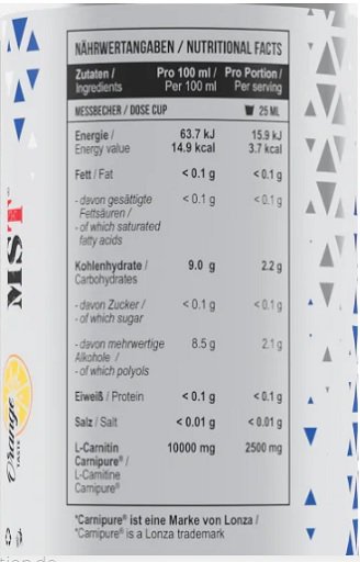 MST - L-Carnitine Carnipure100 000Orange1000 ml