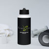 Stainless steel water bottle with a straw lid